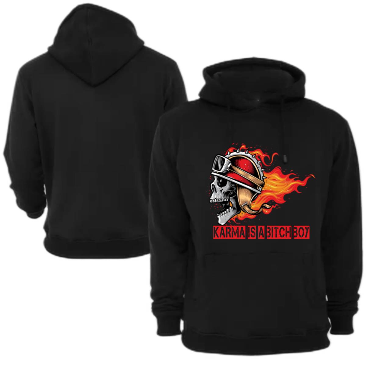Karma is a Bitch Boy Hoodie-Black