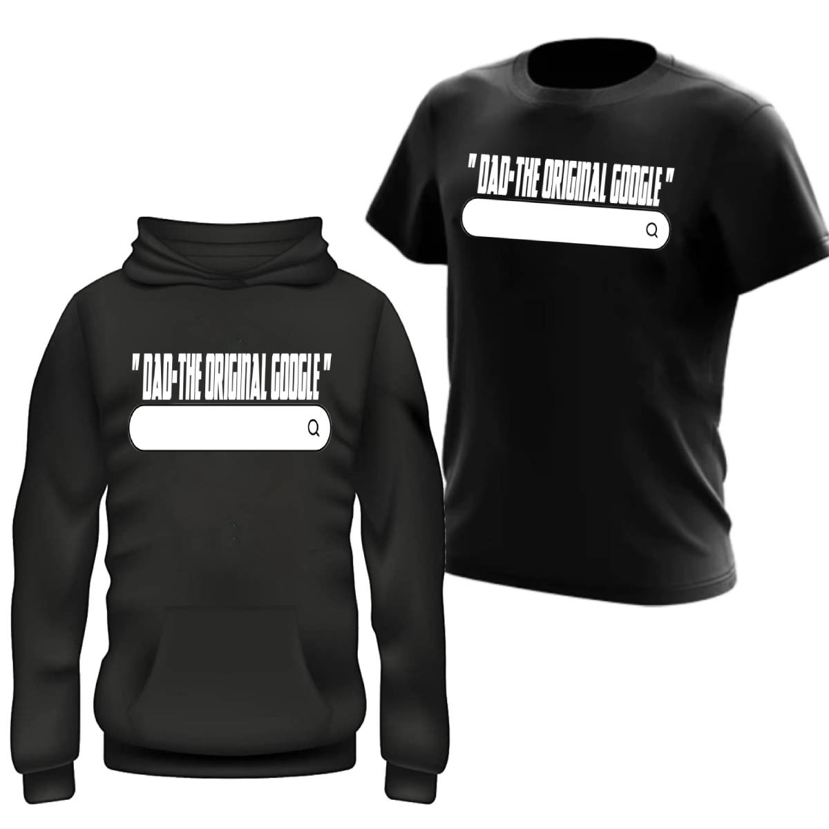 Dad-The Original Google Hoodie & Tee Combo-Black