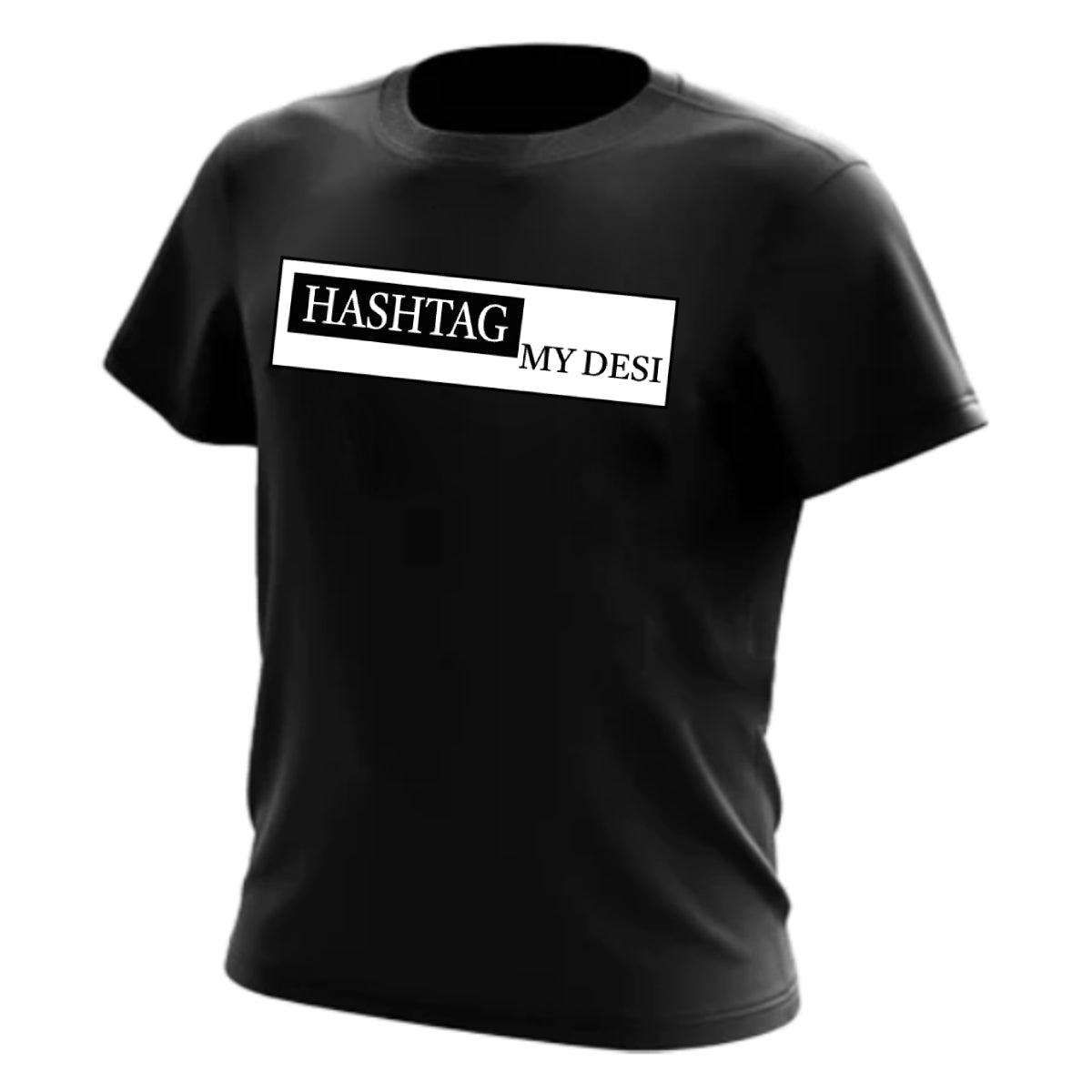 Hashtag My Desi Tee- Black