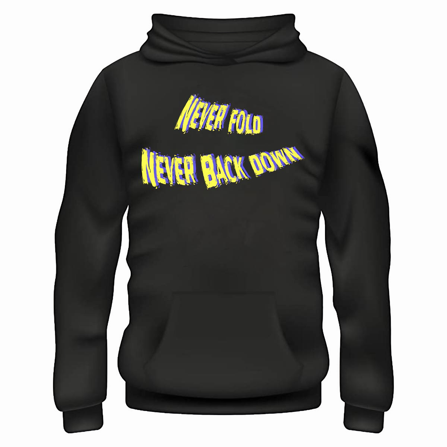 Never Back Down Hoodie & Tee Combo- Black