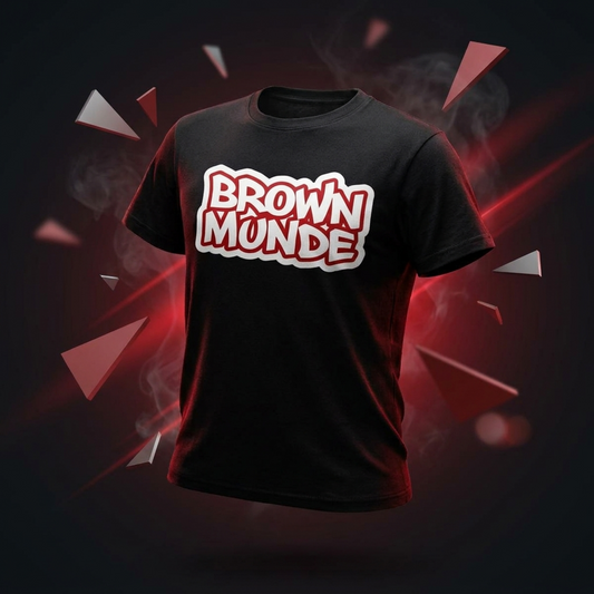 Brown Munde Tee – Black