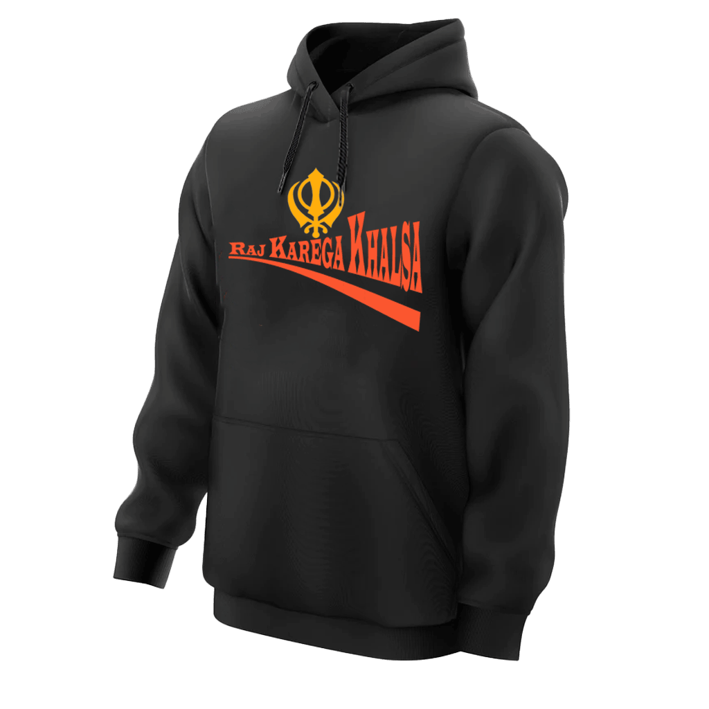 Raj Karega Khalsa Hoodie- Black