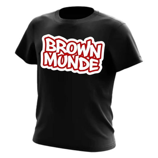 Brown Munde Tee – Black