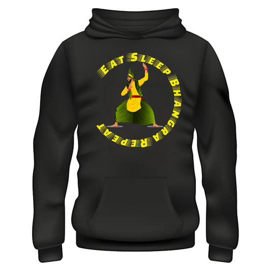 Eat Sleep Bhangra Repeat Hoodie-Black