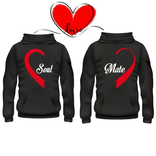 Soul Mate Hoodies Combo - Black