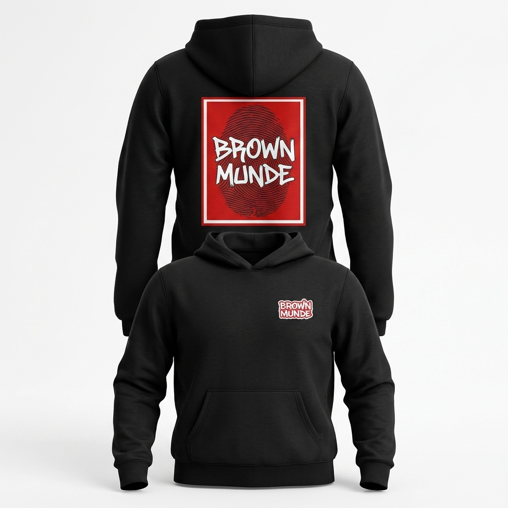 Brown Munde Hoodie – Black