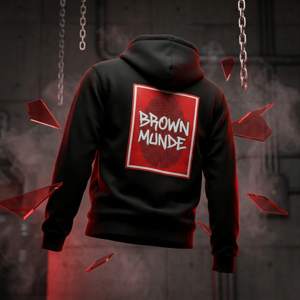 Brown Munde Hoodie – Black