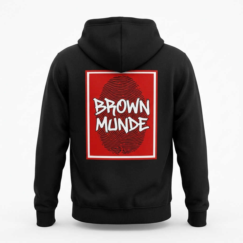 Brown Munde Hoodie – Black