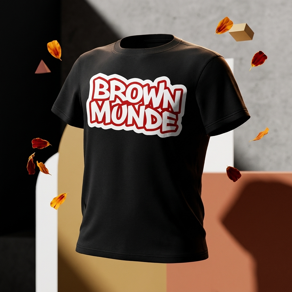 Brown Munde Tee – Black