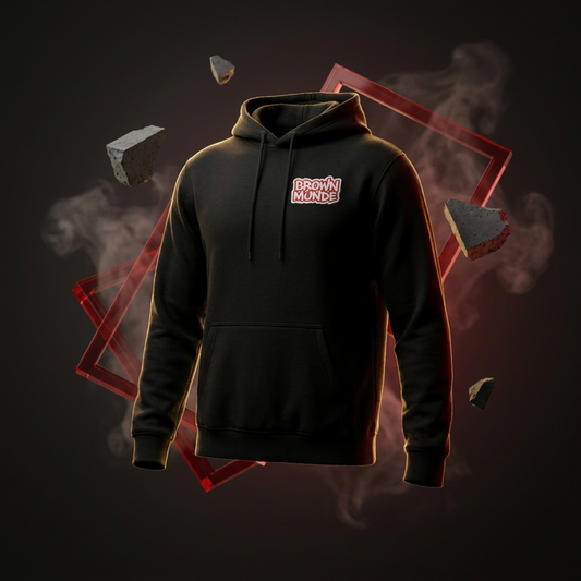 Brown Munde Hoodie & Tee Combo – Black